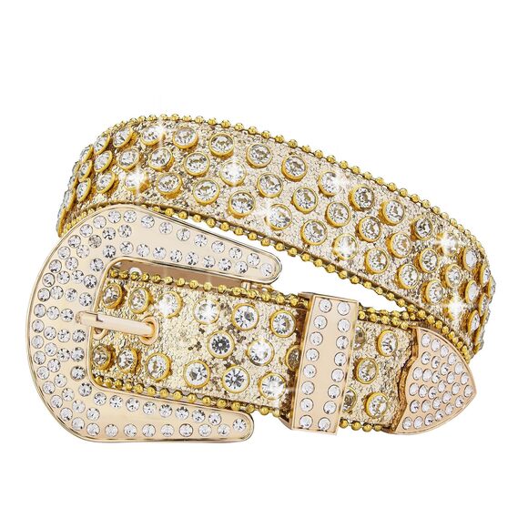 Υаnуun Accessories - 9845 Studded Rhinestone Belts For Men Women Luxury Bb Belt Y2k Bling Design